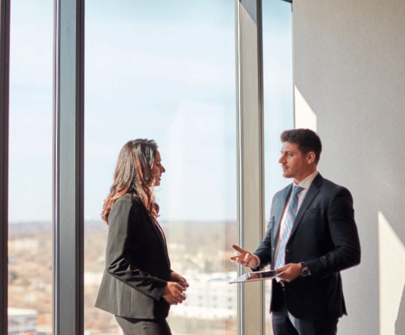 Divorce Attorneys Discussing Case